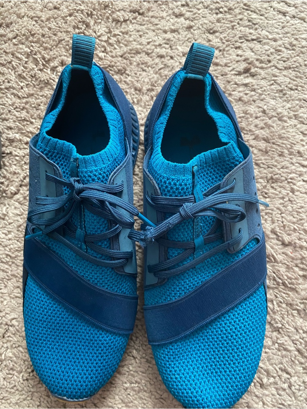 Under Armour Blue Knit Slip-On Sneakers